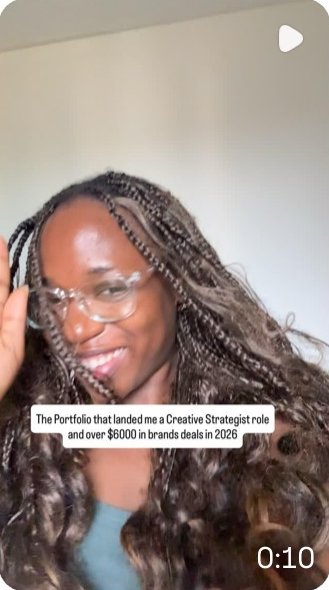 Reel about the portfolio that landed my creative strategist role