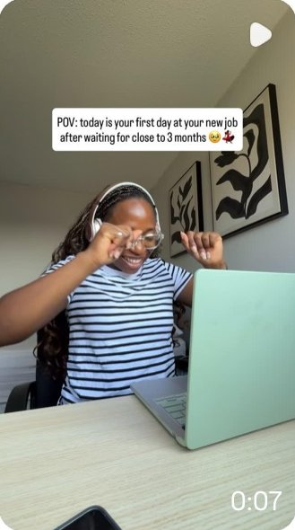 Reel about my first day at a new job